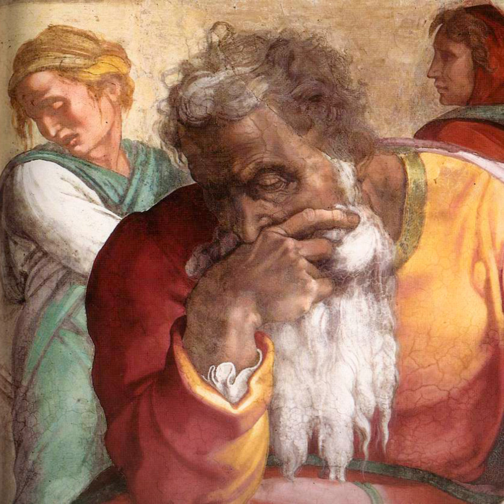 Runje_uz_Jr-20,7_Michelangelo-Buonarroti,-Prorok-Jeremija-(detalj-u-Sikstinskoj-kapeli)-1511